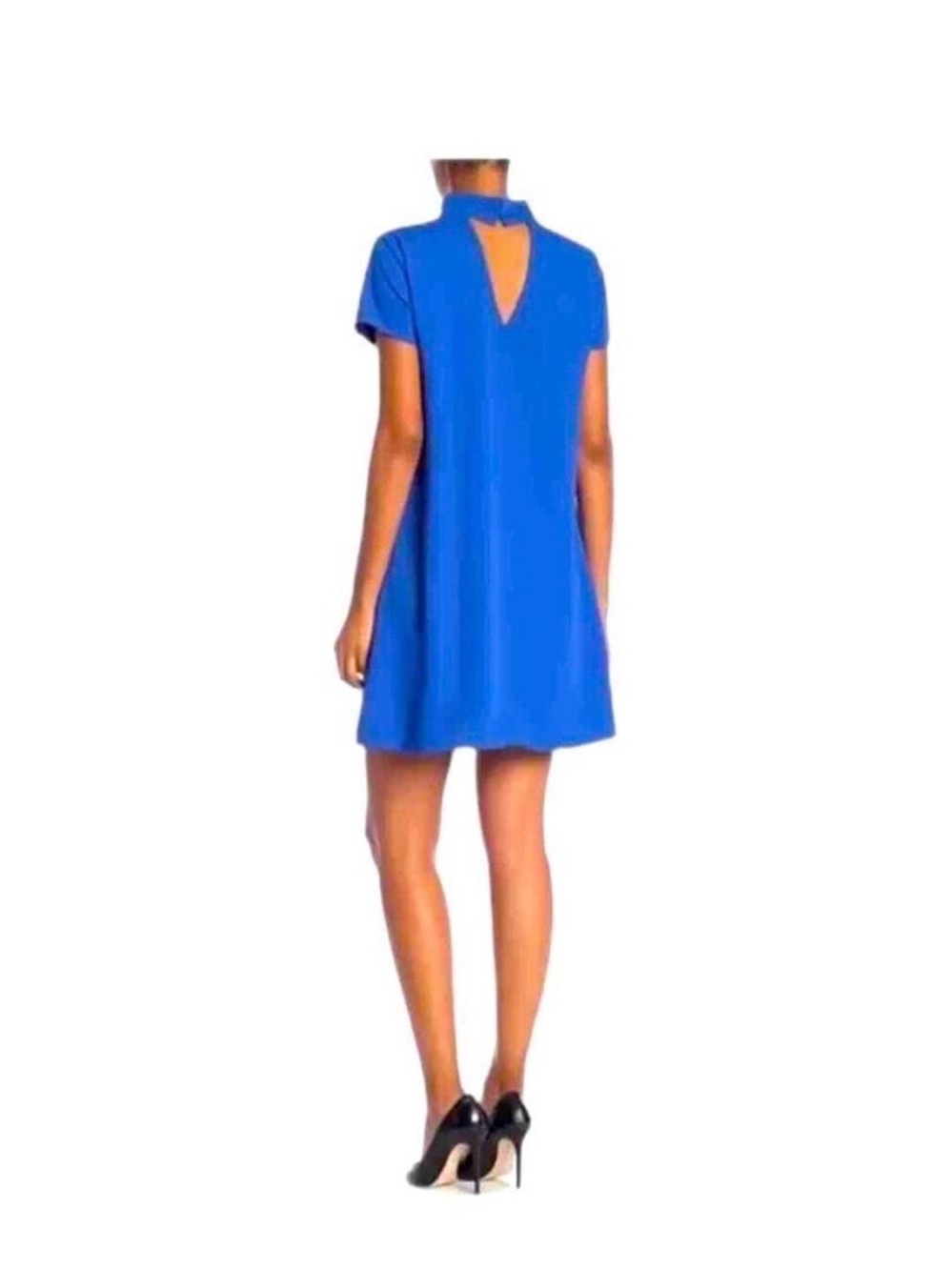 Amanda Uprichard Royal Blue Short-Sleeve Mini Dress